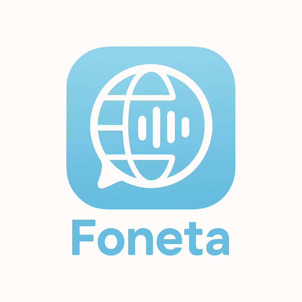 FONETA Logo Your voice. Any language